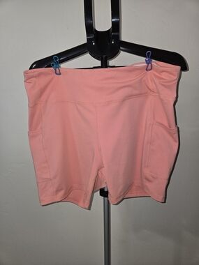 Baleaf Coral Spandex Shorts with Side Pockets 3X,  5" Inseam
